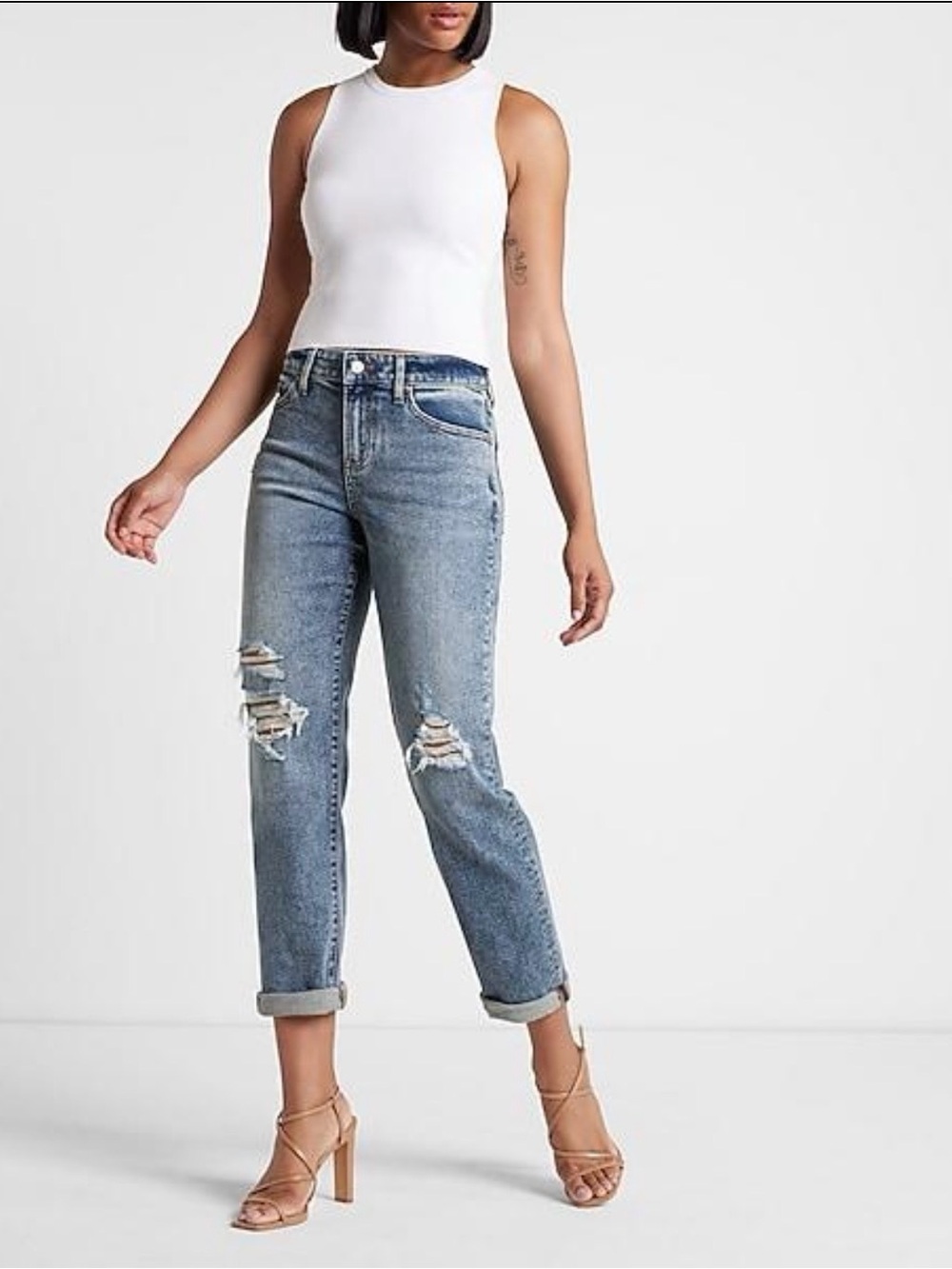 Express Boyfriend Distressed Jeans